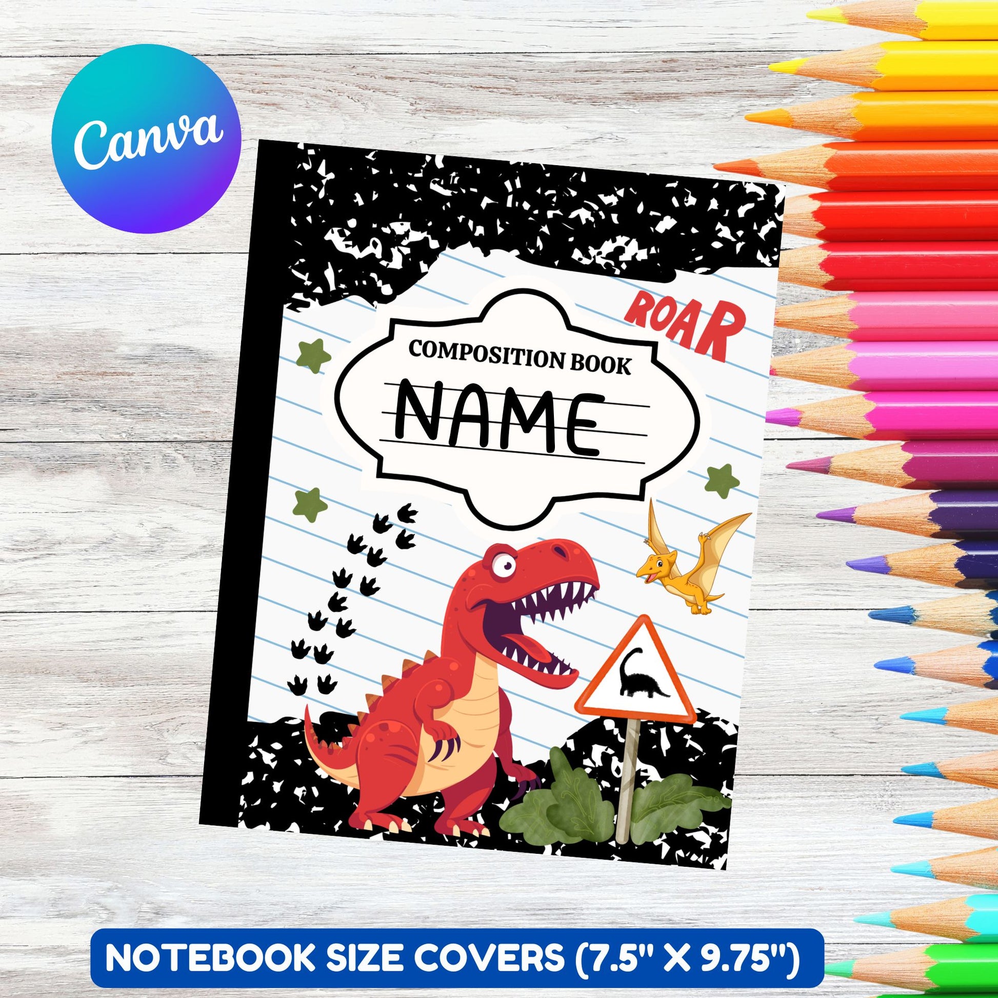 dinosaur notebook covers 