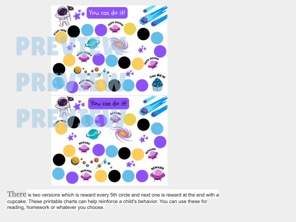 kids rewards charts 