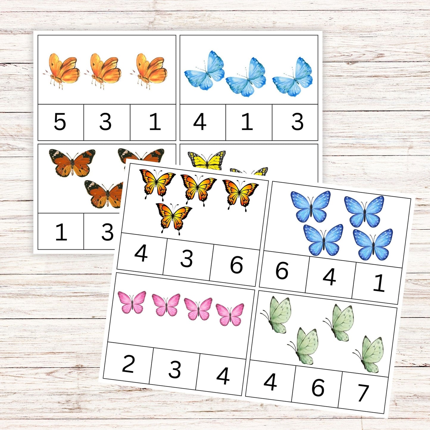 kids butterfly clip mats 