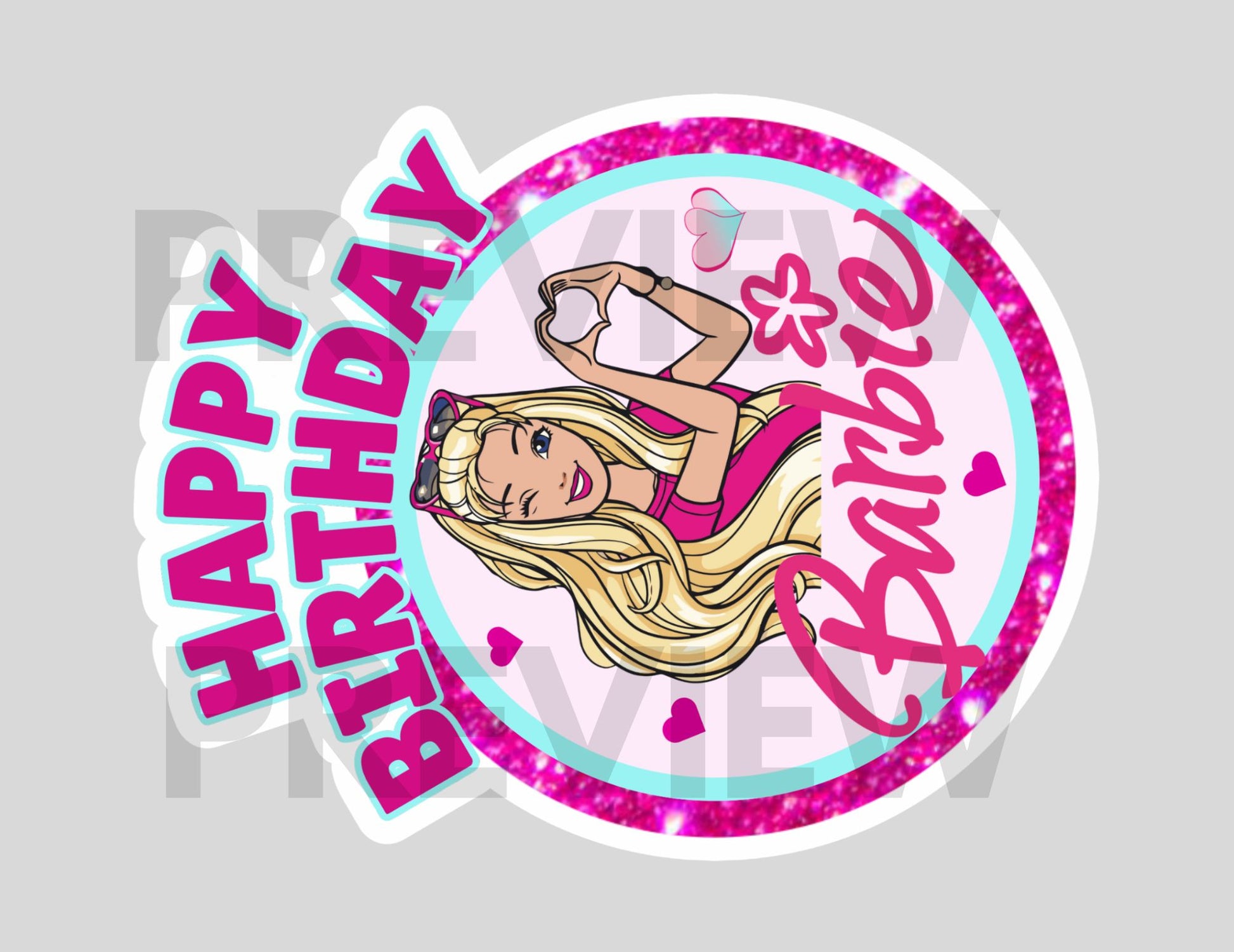 barbie cake topper printable online 