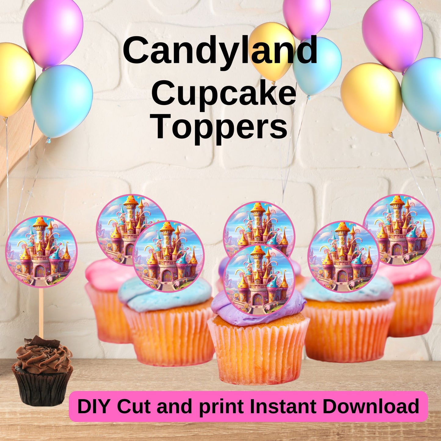 Candyland Cupcake Toppers - Printable Candyland Theme Cupcakes Online 