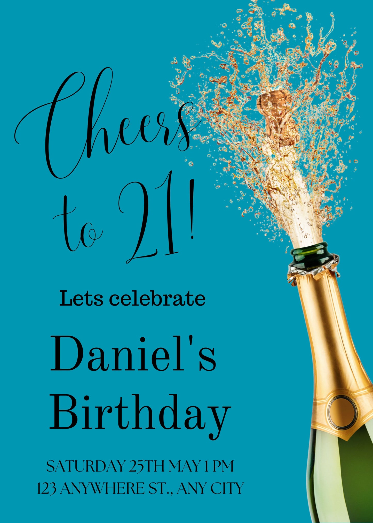 boy birthday 21 invite template 
