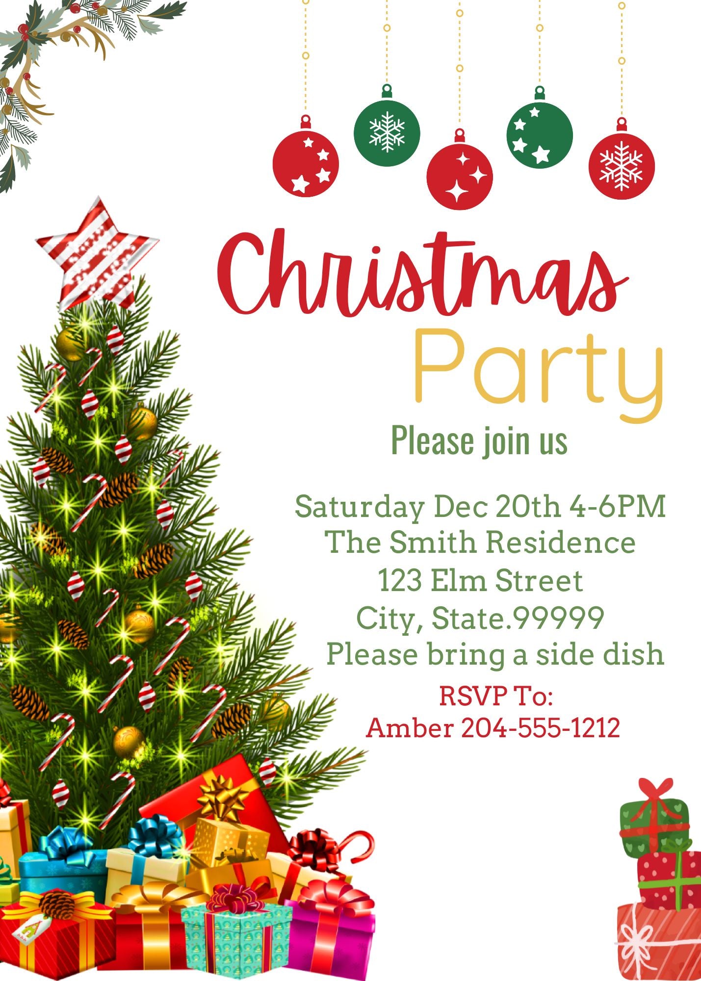 christmas party invitation