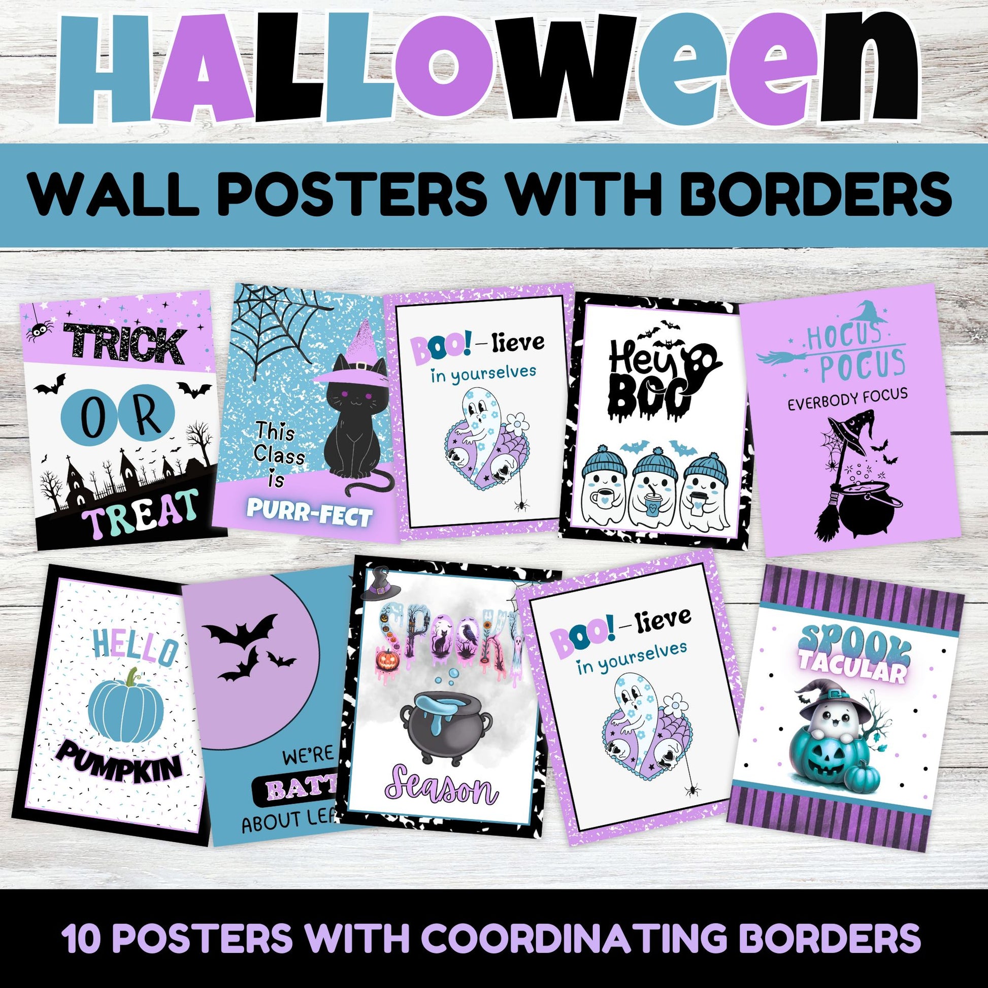 Halloween Wall Posters - Printable Composition Halloween Wall Posters 