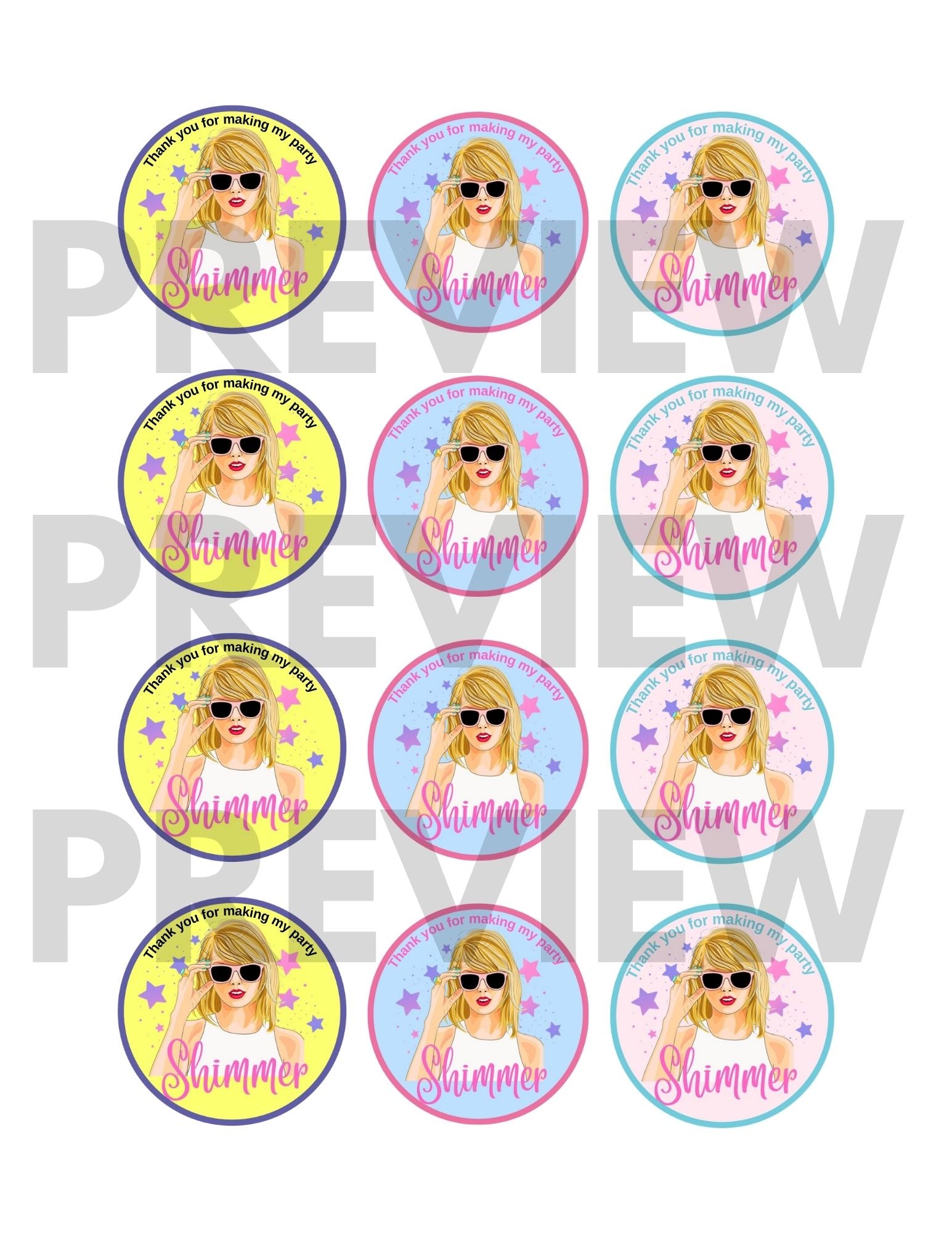 taylor swift cupcake toppers online