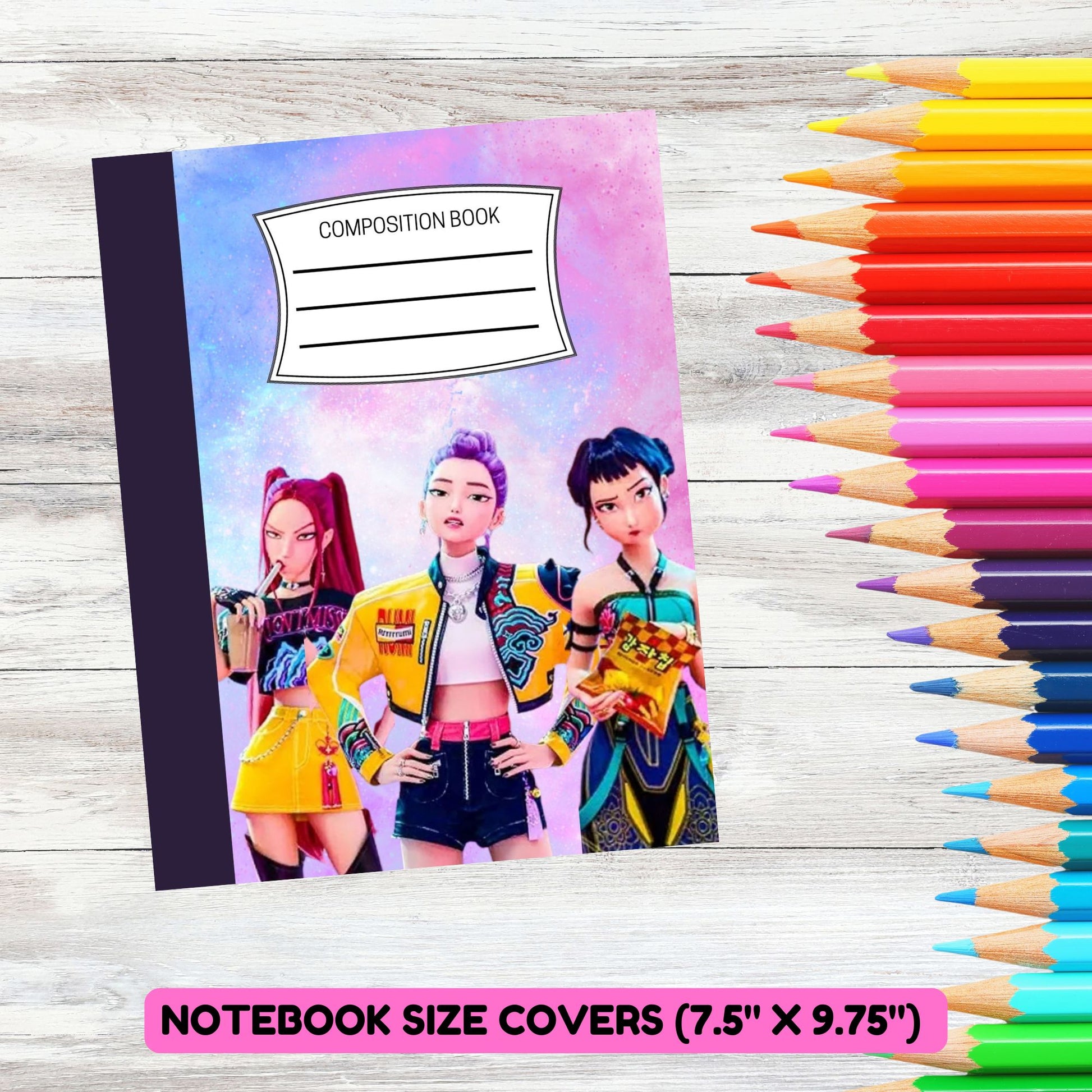 kpop demon hunters school notebooks 