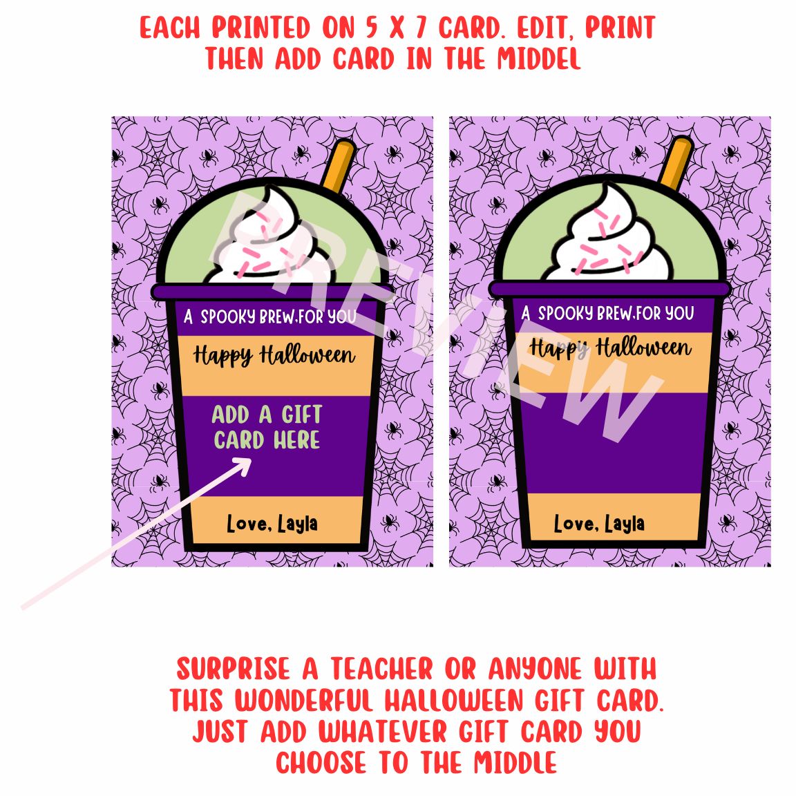 spooky halloween gift card holder gifts