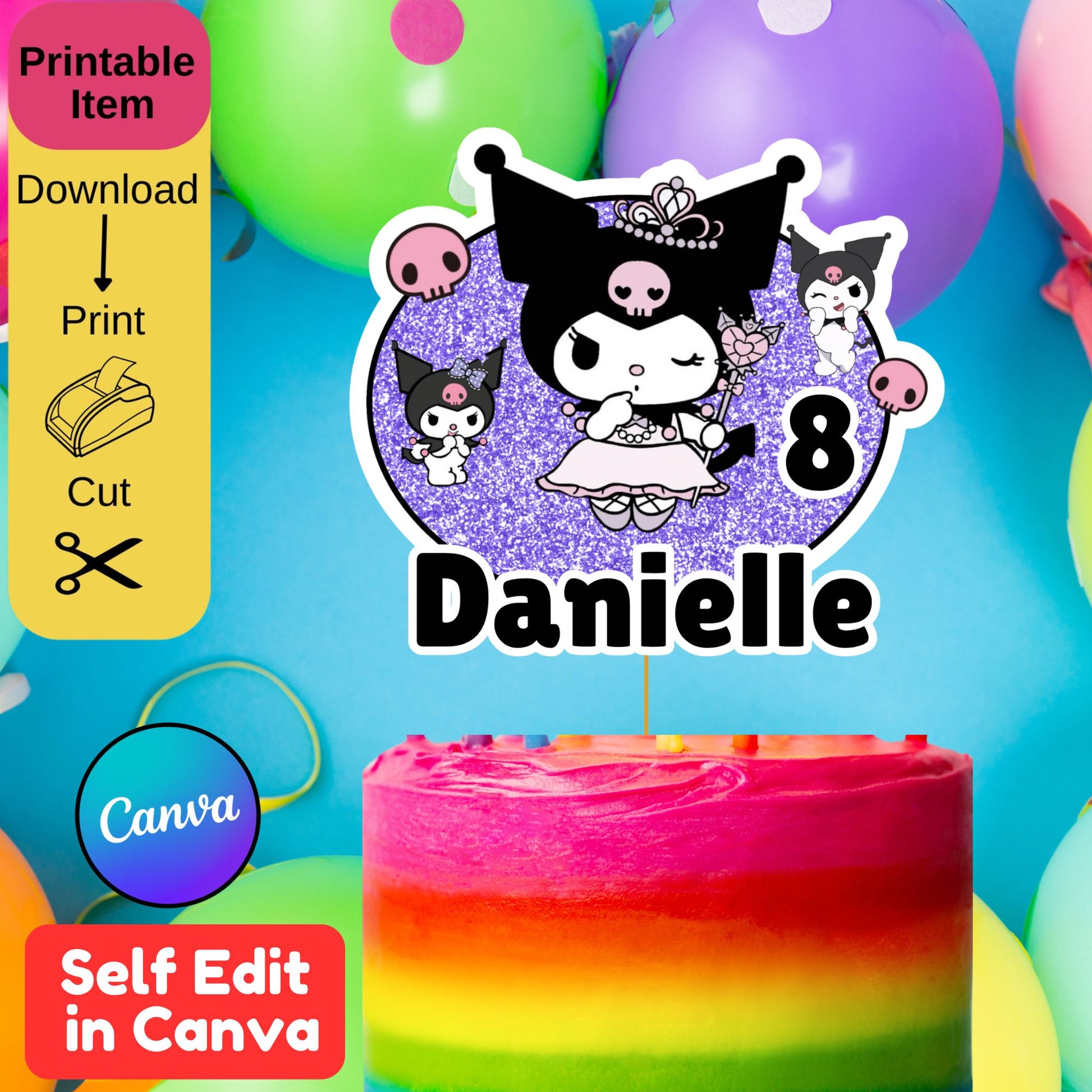 kuromi-cake-topper-template-online-printable-cute-kuromi-cake-topper-girly-girl-tutus for Free Printable Printable High Resolution Hello Kitty Cake Topper Kuromi Cake Topper Template Online Printable - Cute Kuromi Cake Topper – Girly Girl Tutus for Free Printable Printable High Resolution Hello Kitty Cake Topper