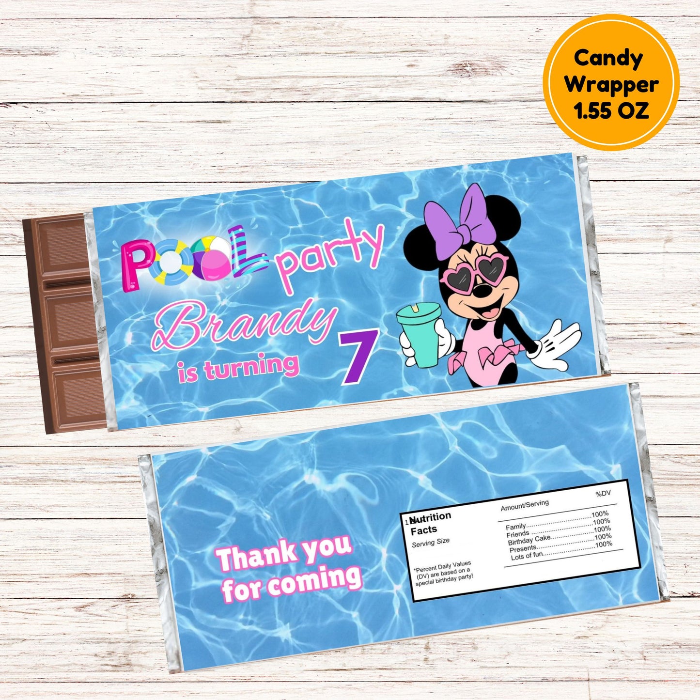 minnie mouse pool party ideas favors 