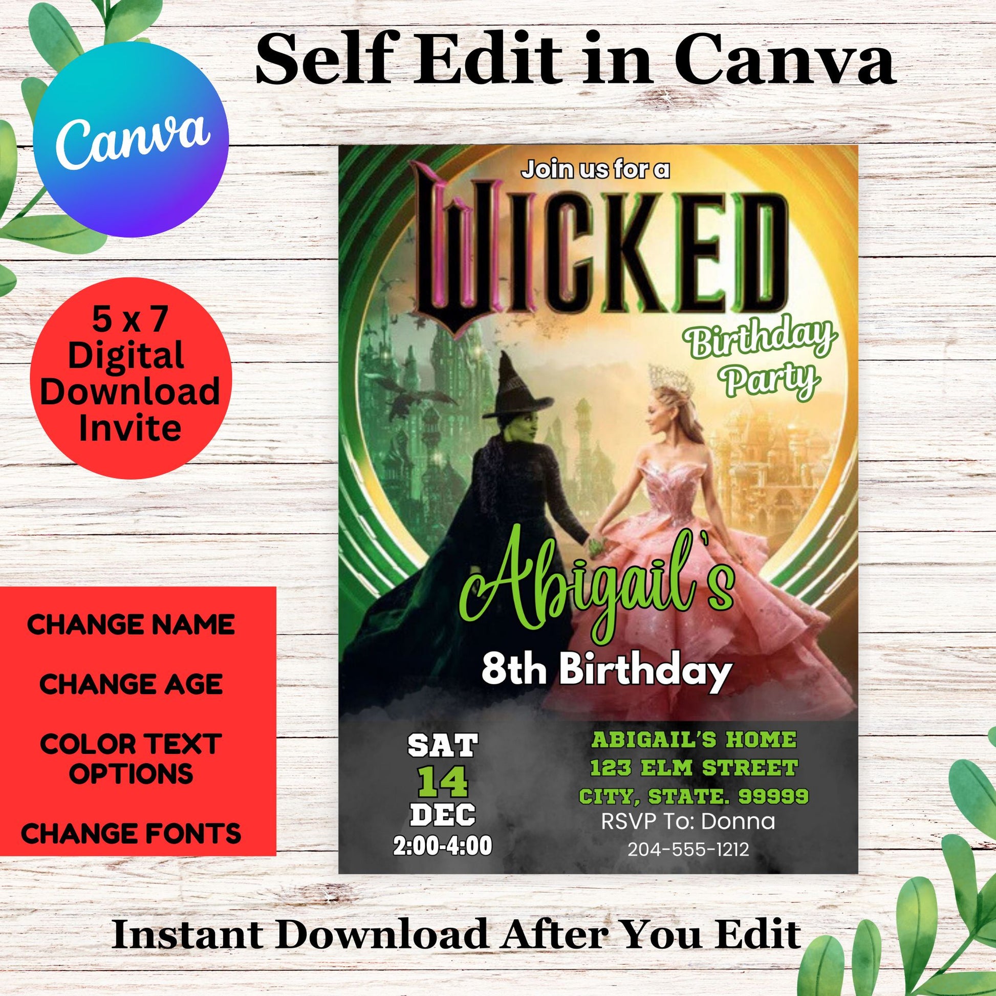 Wicked Birthday Invitation - Personalized Wicked Invitation Template Online 