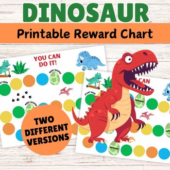  Dinosaur Reward Chart for Kids - Printable Reward Chart - Instant Download