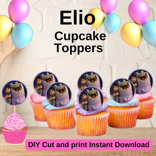 Elio Cupcake Toppers - Printable Pixar Elio Cupcake Toppers - Instant Download