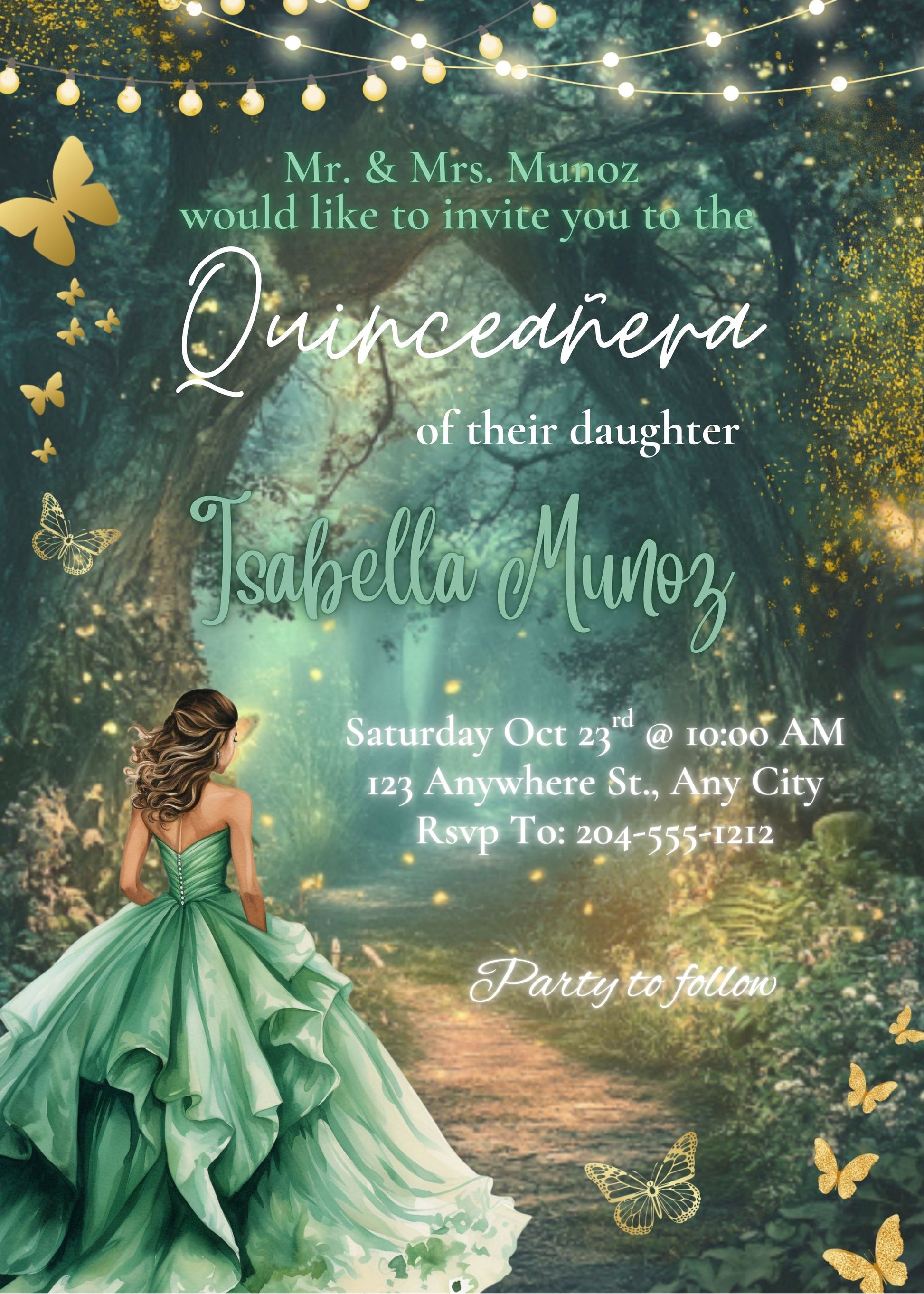 enchanted forest Quinceañera ideas 
