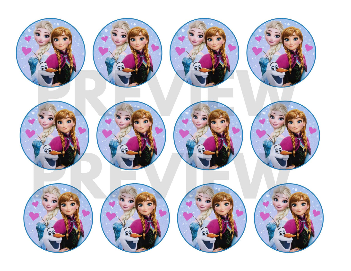 frozen printable cupcake toppers online 