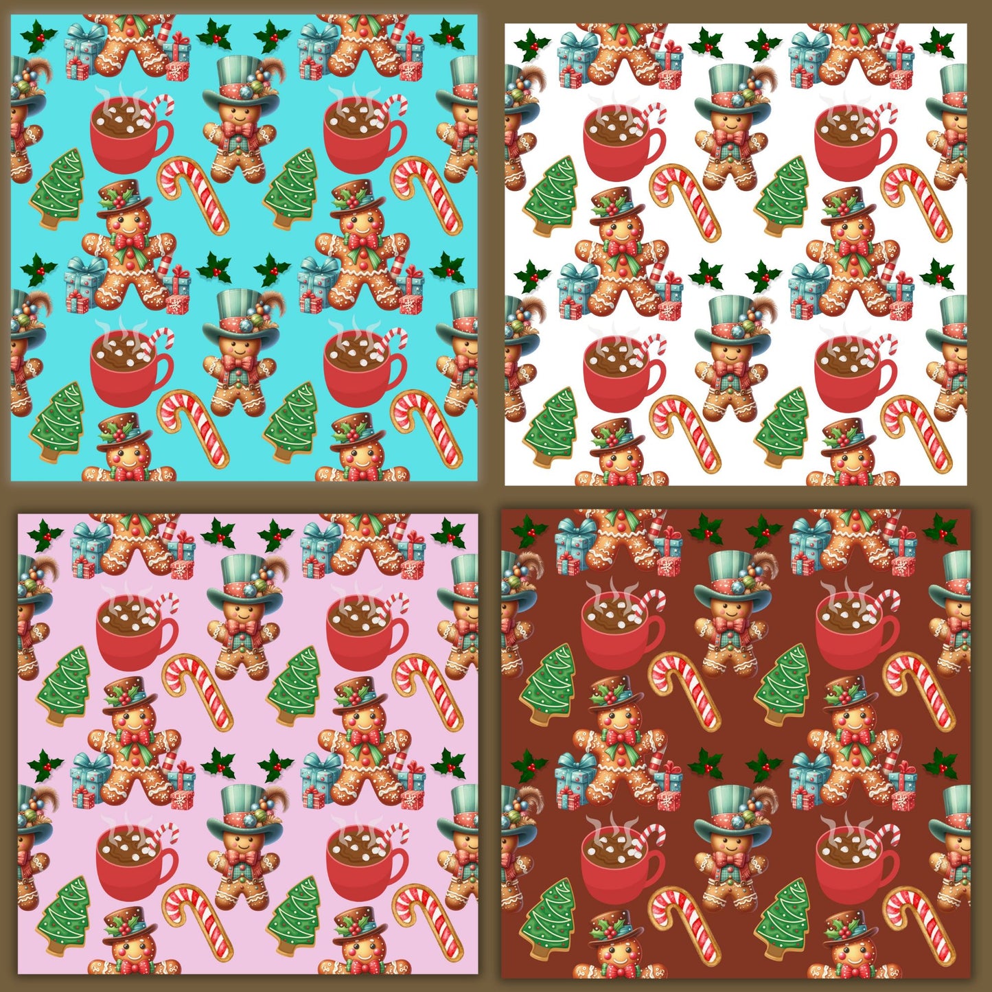 gingerbread seamless pattern 