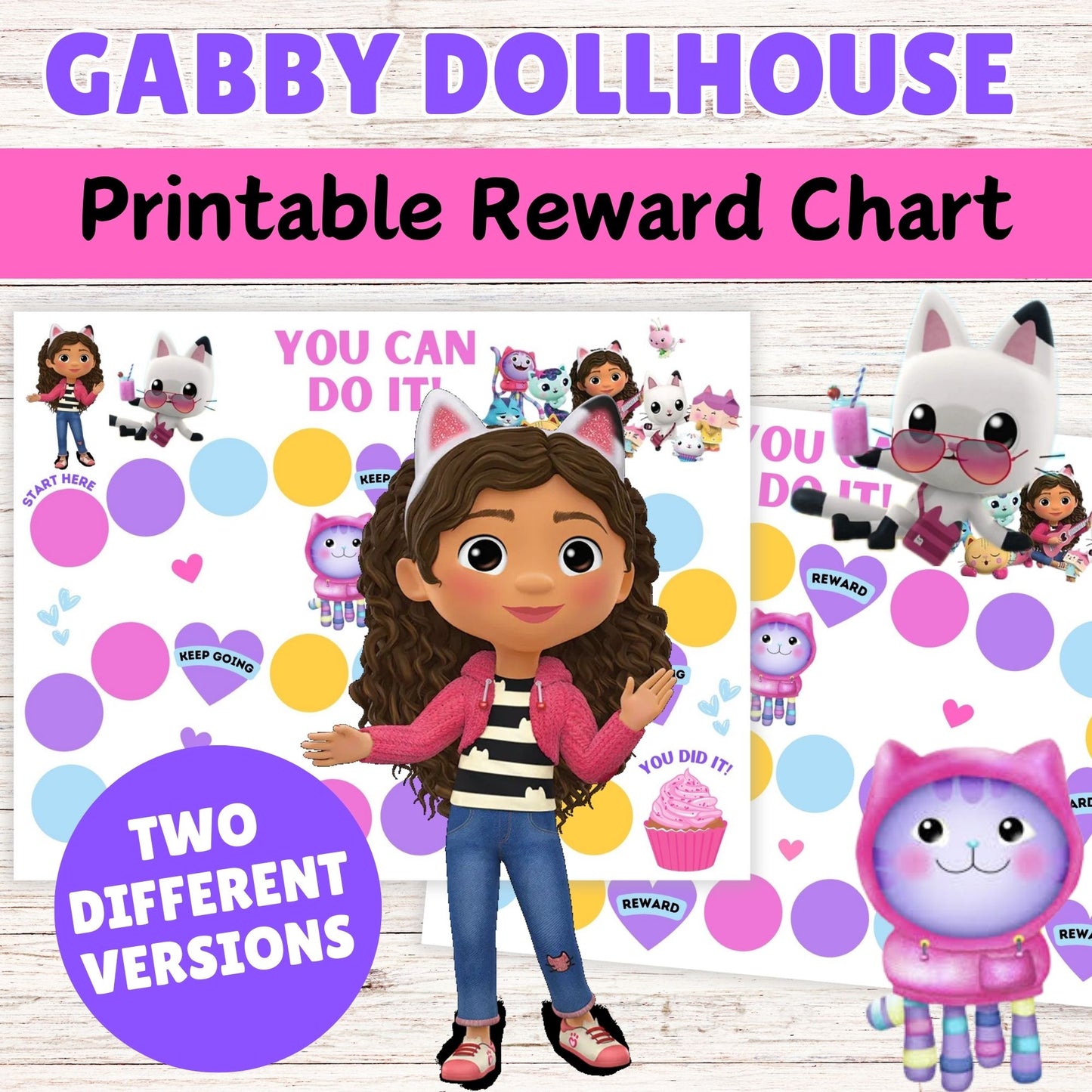 Gabby Dollhouse Reward Chart - Printable Gabby Dollhouse Good Behavior Chart