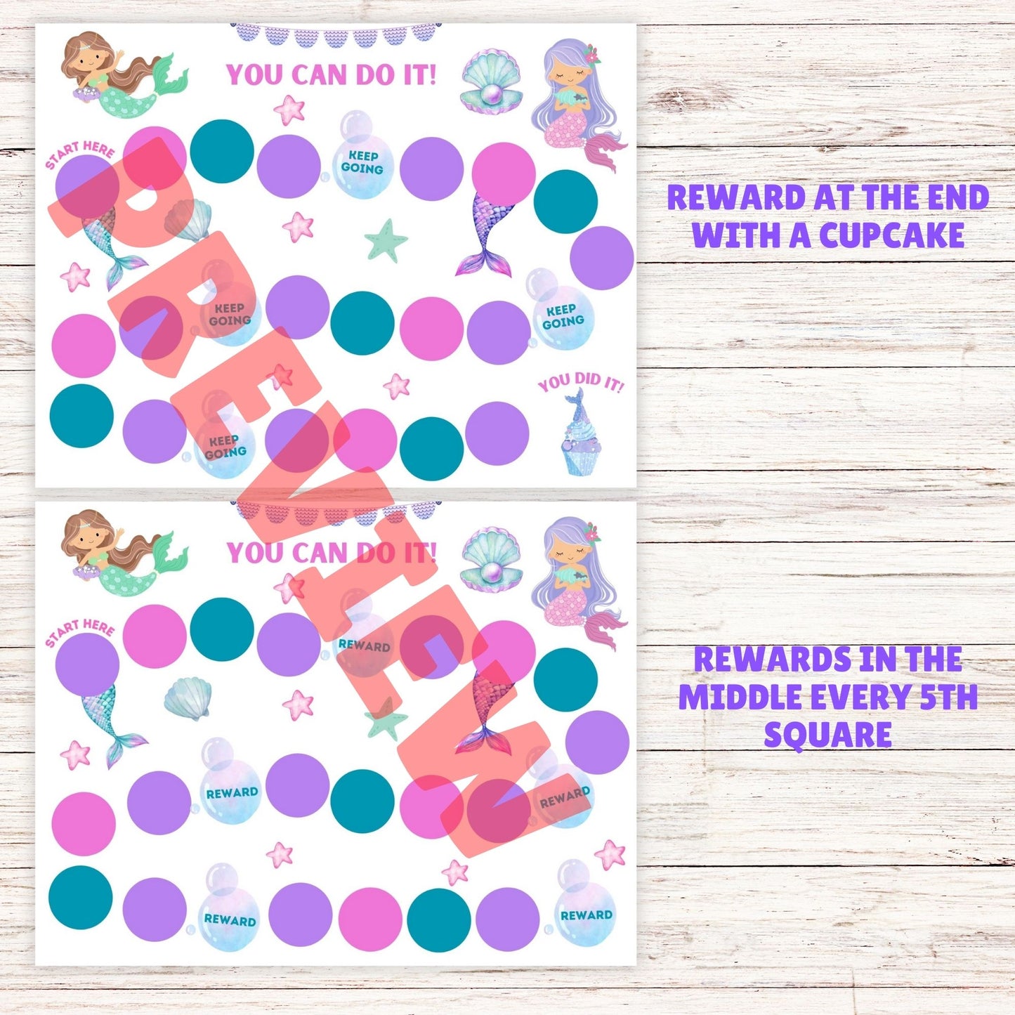 girls printable reward chart 