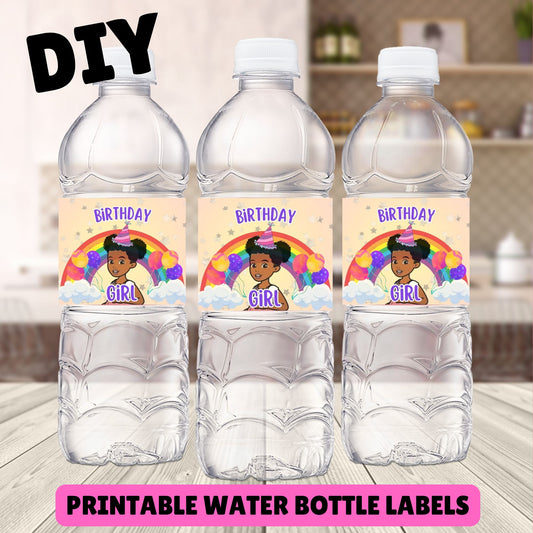 Gracie's Corner Birthday Water Bottle Printable - Instant Download 