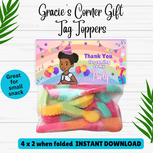 Gracie's Corner Party Favor Gift Tag Labels - Gracie's Corner Favor Tags Printable 