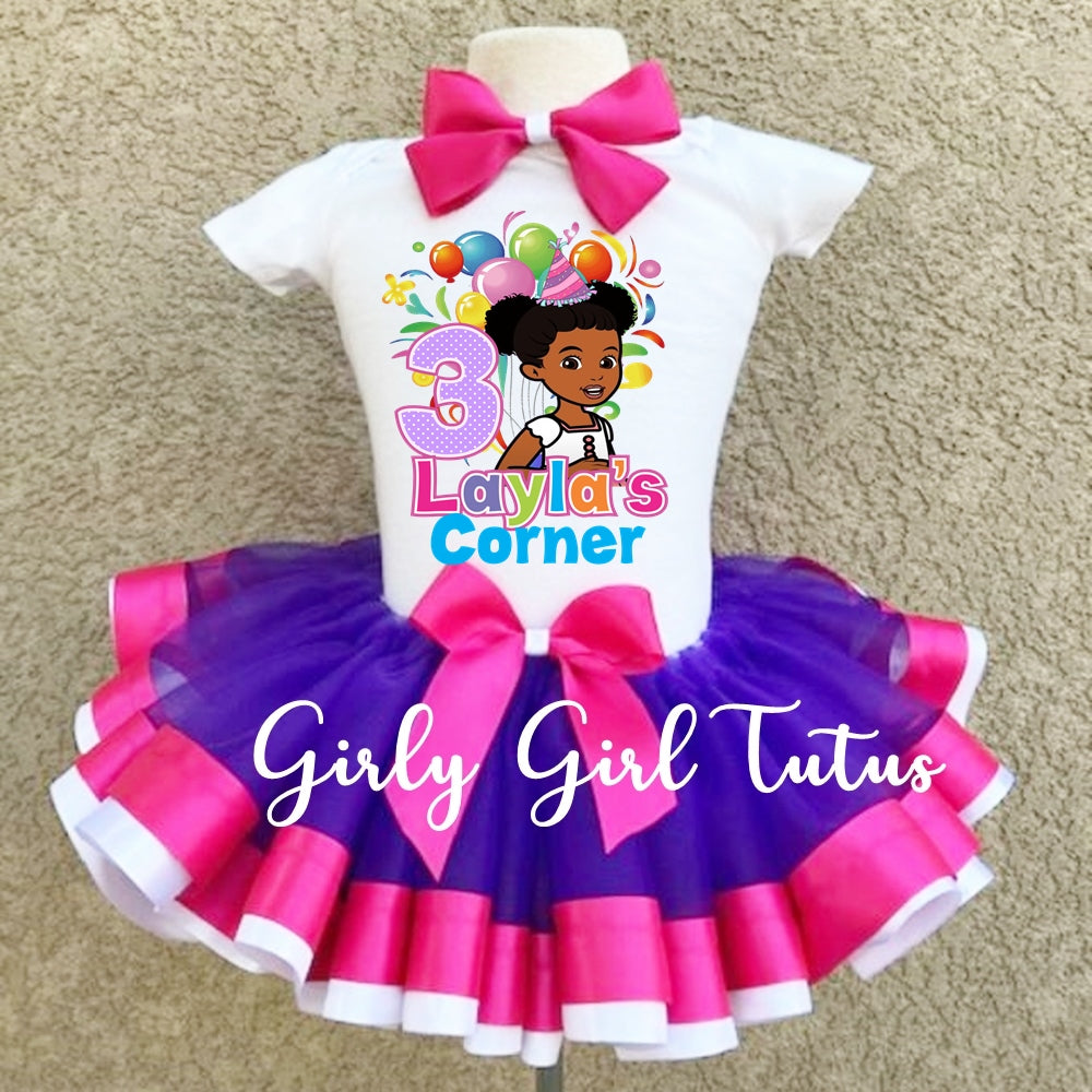 Gracie's Corner Personalized Birthday Tutu Outfit - Ribbon Tutus 