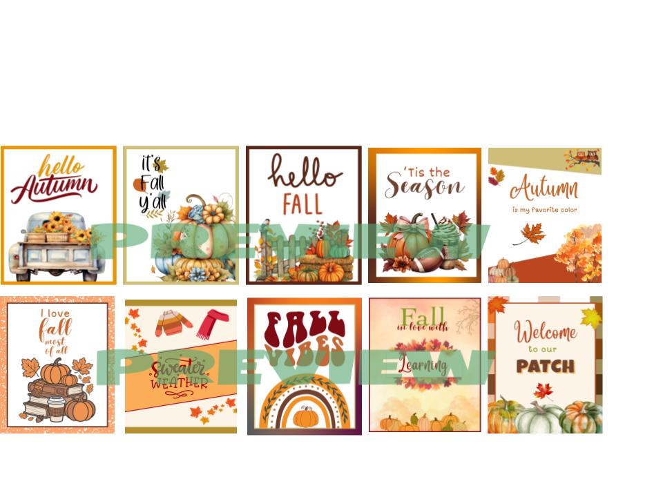 retro fall vibes poster 