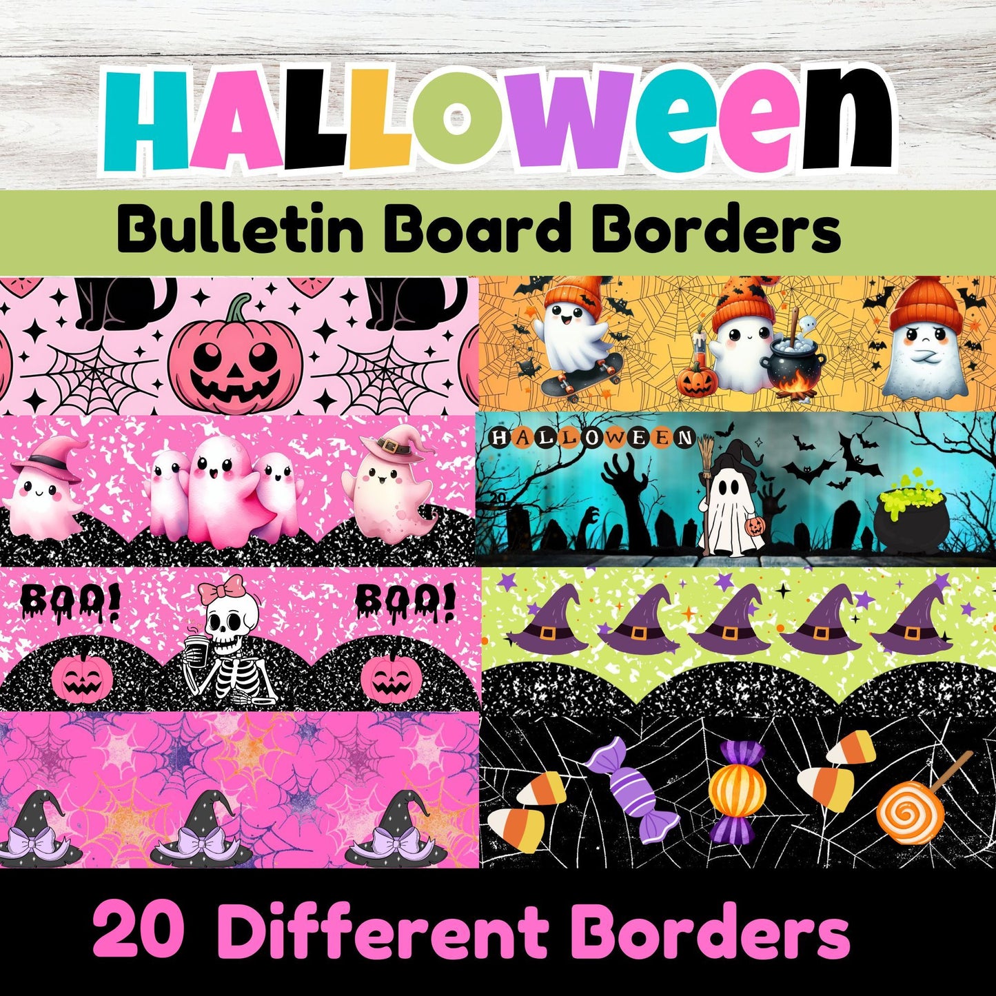 Cute Halloween Classroom Bulletin Board Borders - Bedroom Halloween Wall Decor - Printable