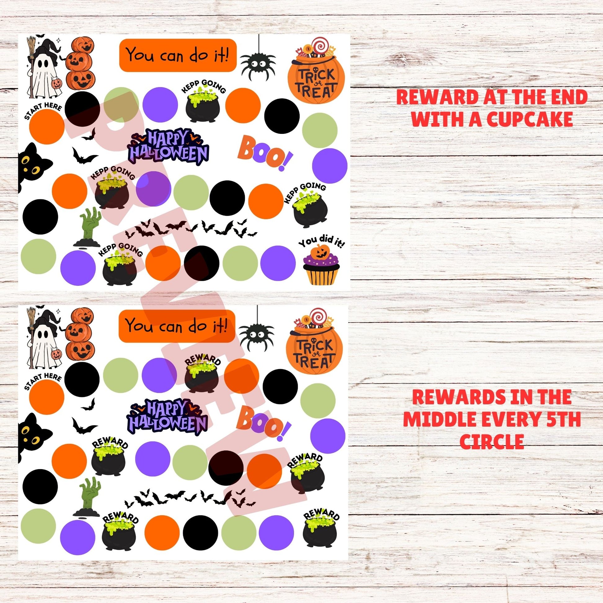 kids halloween printable behavior chart