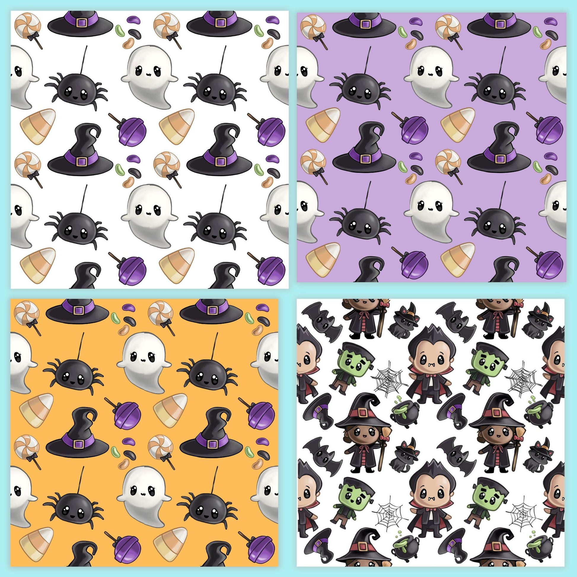 spooky halloween digital paper