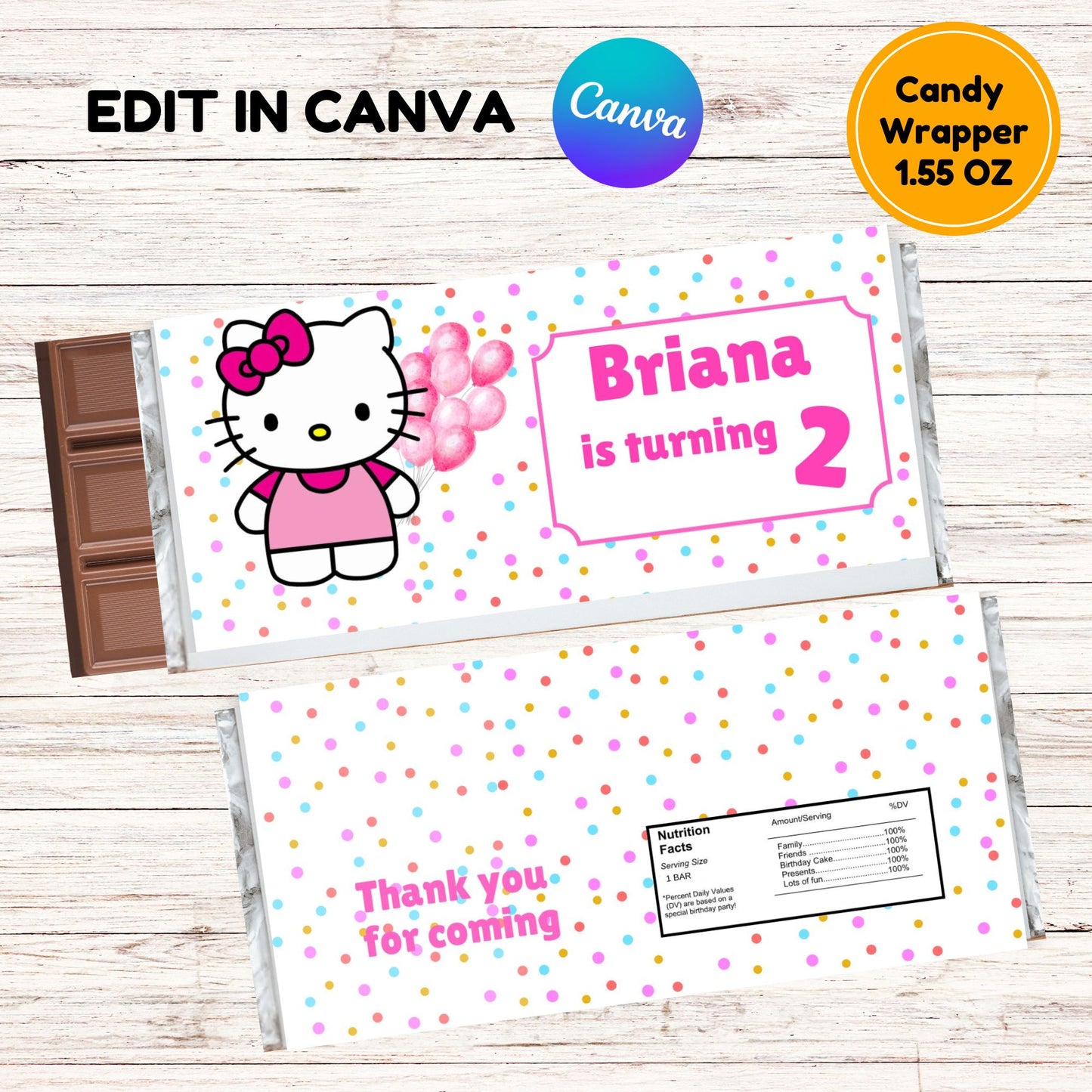 hello kitty candy bar wrappers online 