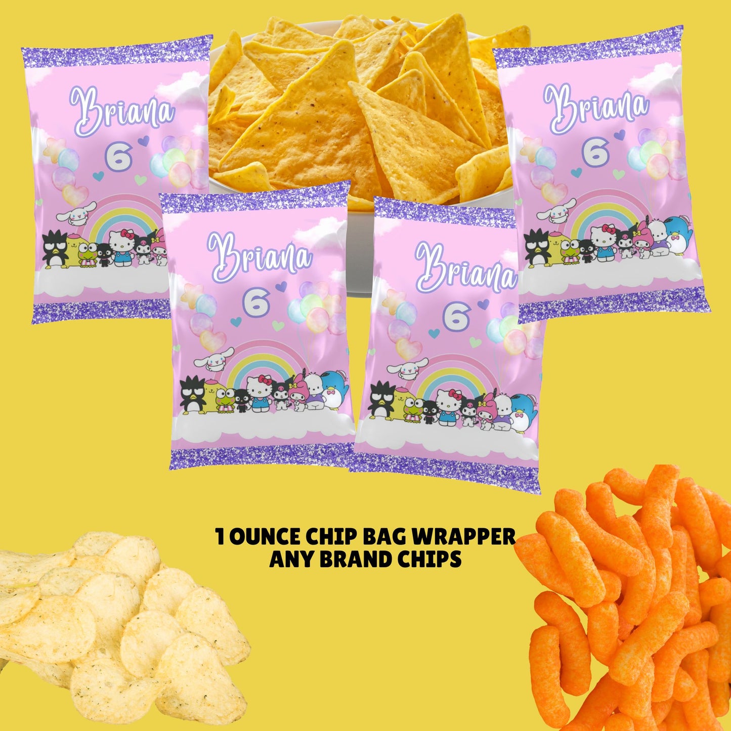 hello kitty personalized chip bags