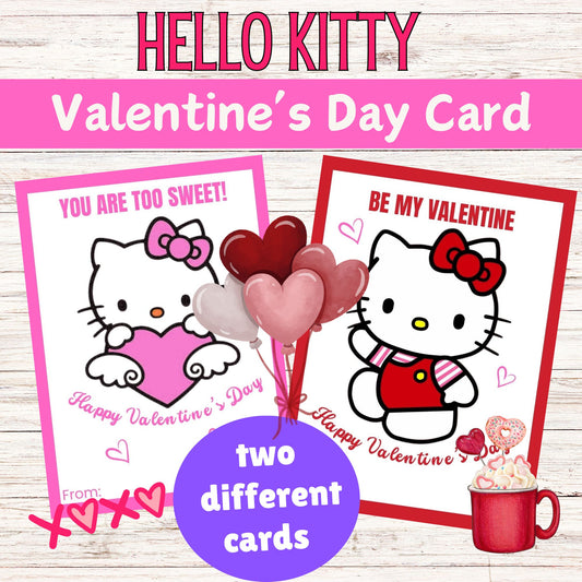 Hello Kitty Valentine's Day Cards - Printable Hello Kitty Valentine's Day Card  