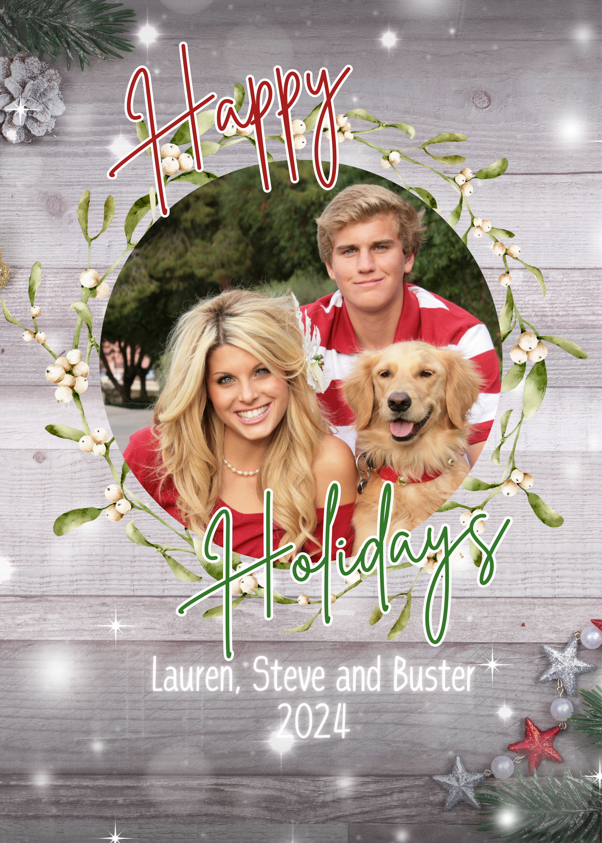 cute holiday printable photo cards 