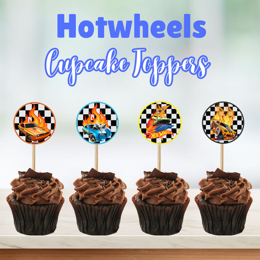 Hotwheels Cupcake Toppers - Printable Hotwheels Cupcake Toppers 