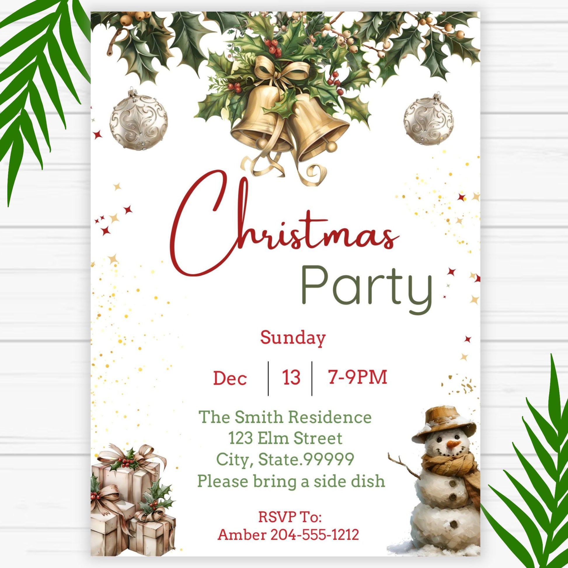 work christmas party invitation