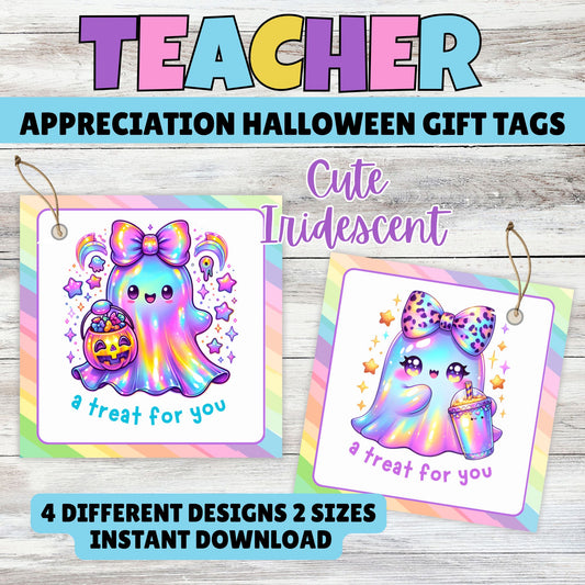 Iridescent Printable Halloween Gift Tags-Student Teacher Appreciation Gift Tag 