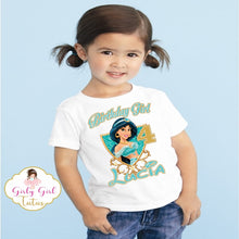 Load image into Gallery viewer, Jasmine Personalized Birthday T Shirt
