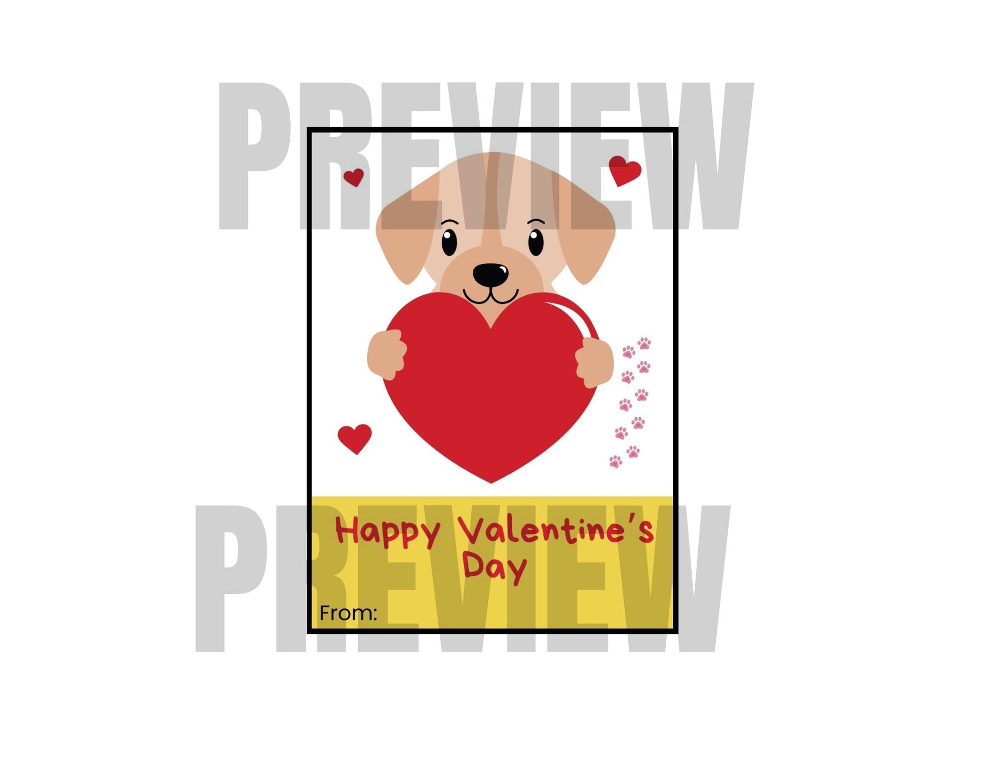 puppy hearts valentine's day cards 