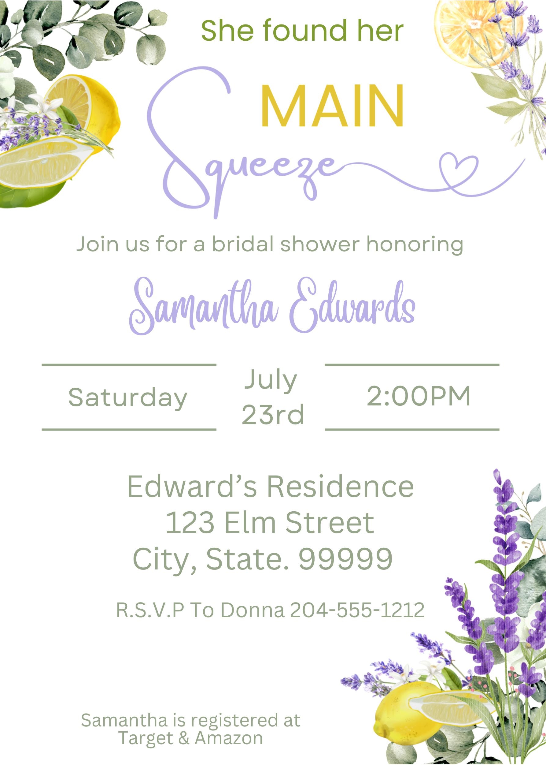 cute lemon squeeze bridal shower theme