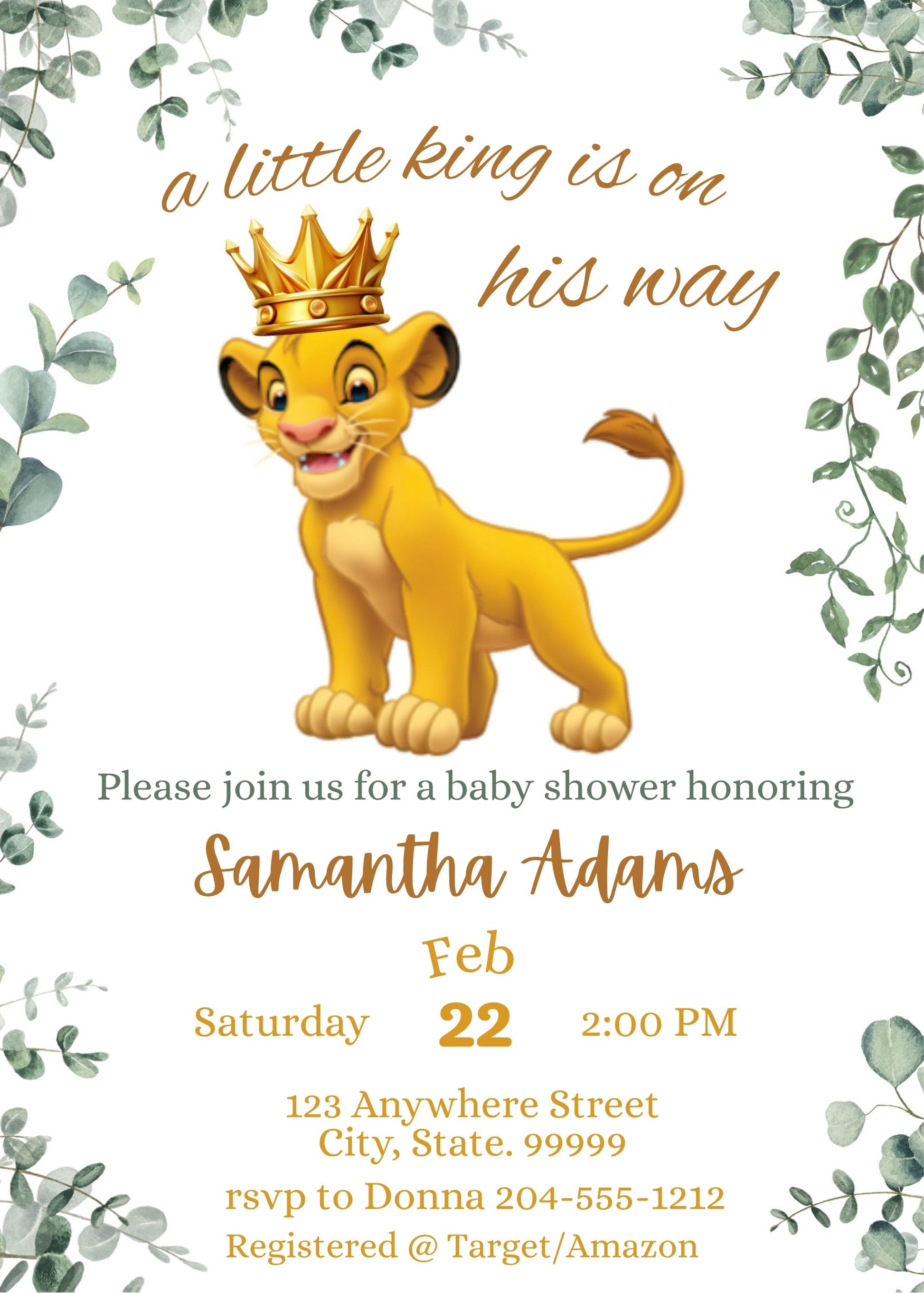 baby shower theme lion king