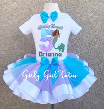 Load image into Gallery viewer, Little Mermaid Live Action Birthday Tutu Set for Girls - Ribbon Tutus
