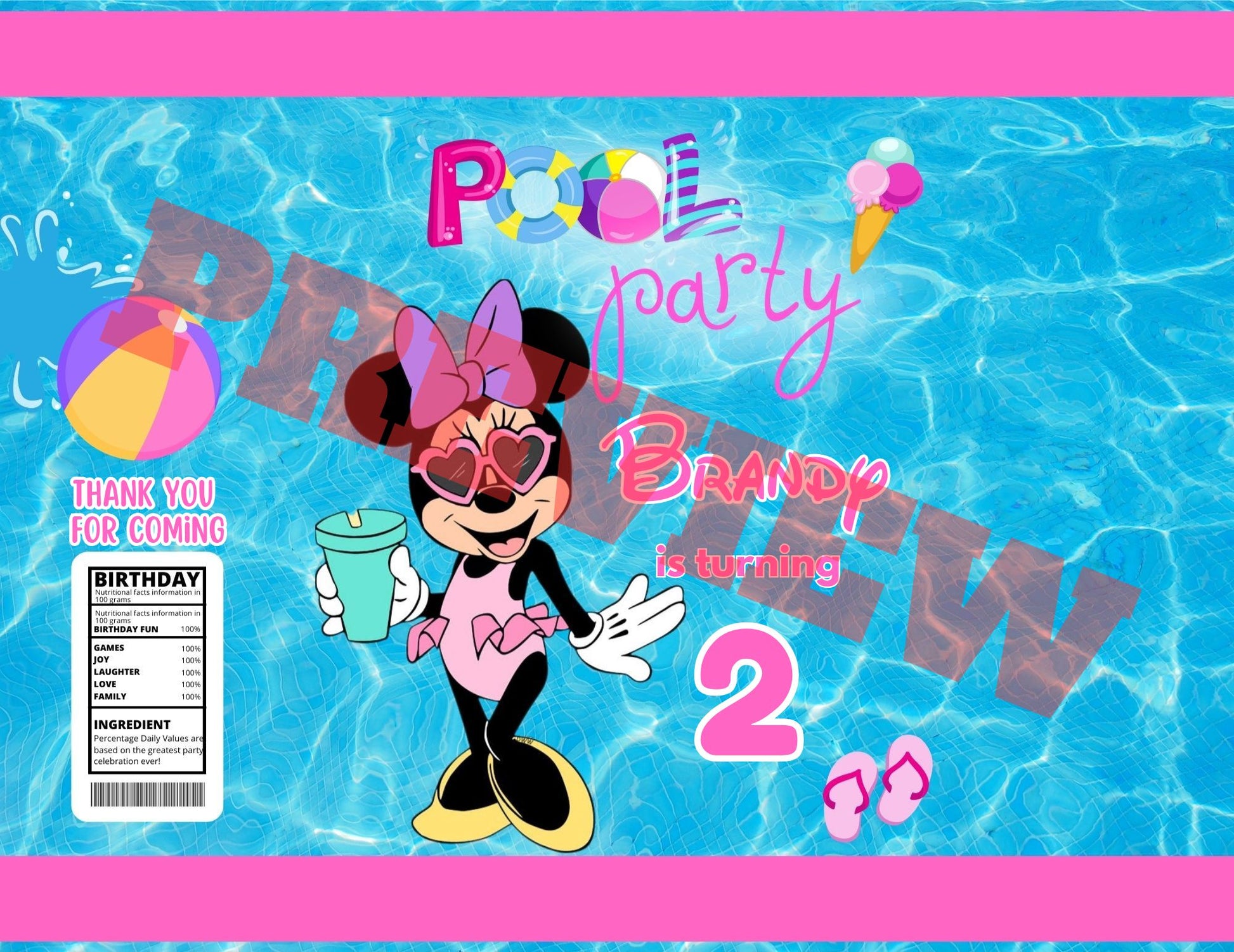 cute minnie mouse birthday party 