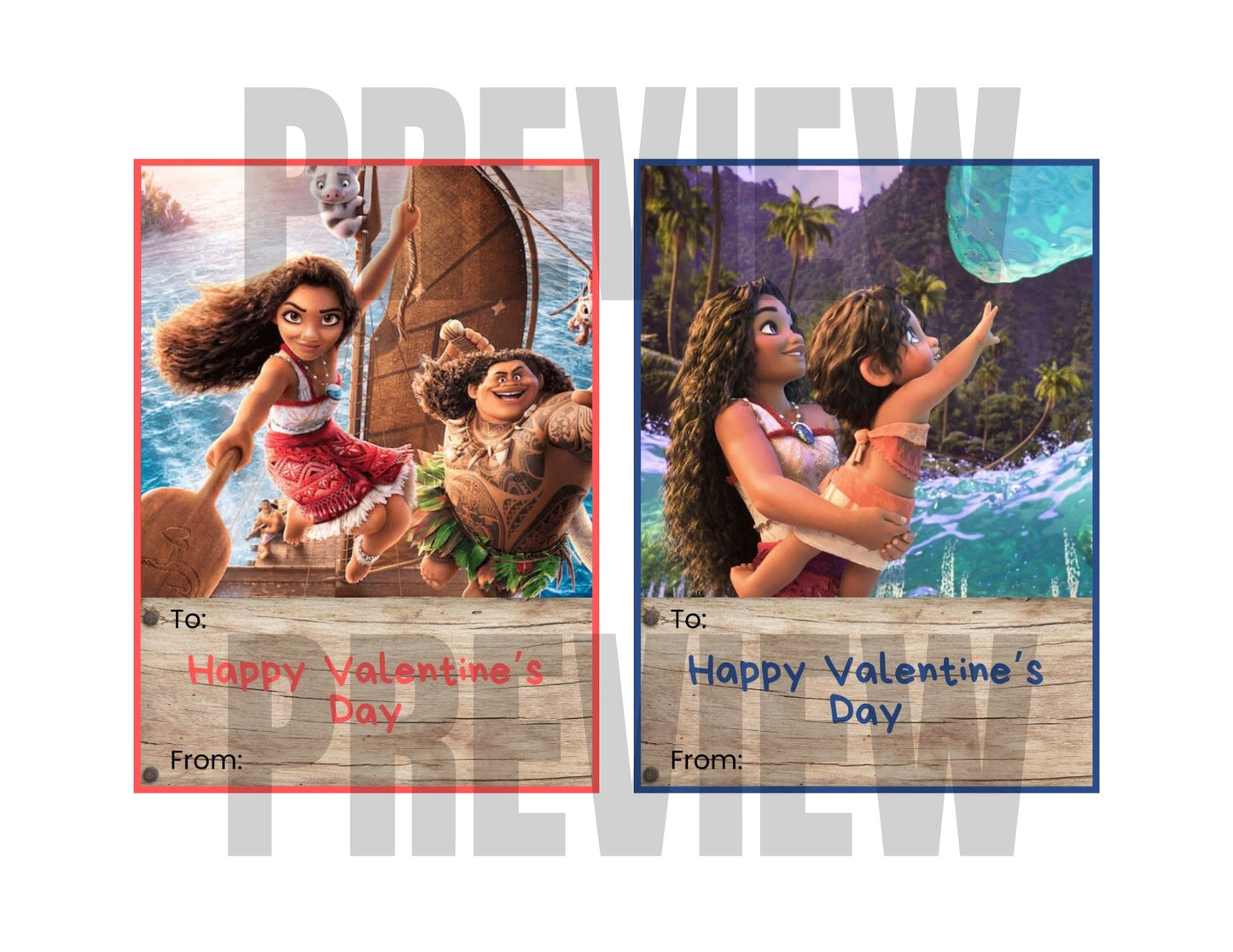 printable moana valentine's day cards 