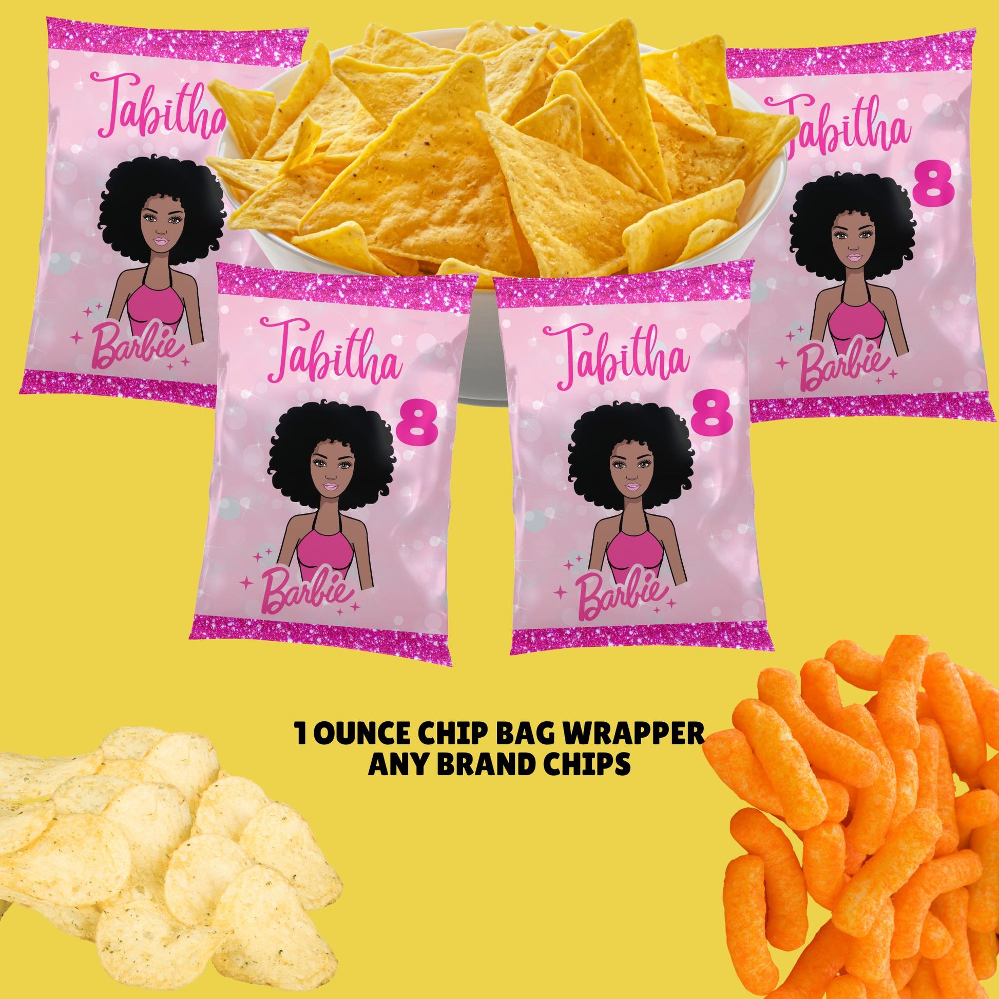 melanin barbie chip bag printable 