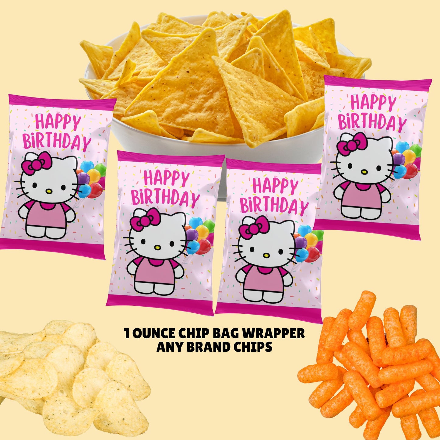 hello kitty chip bags printable , hello kitty treat bags 