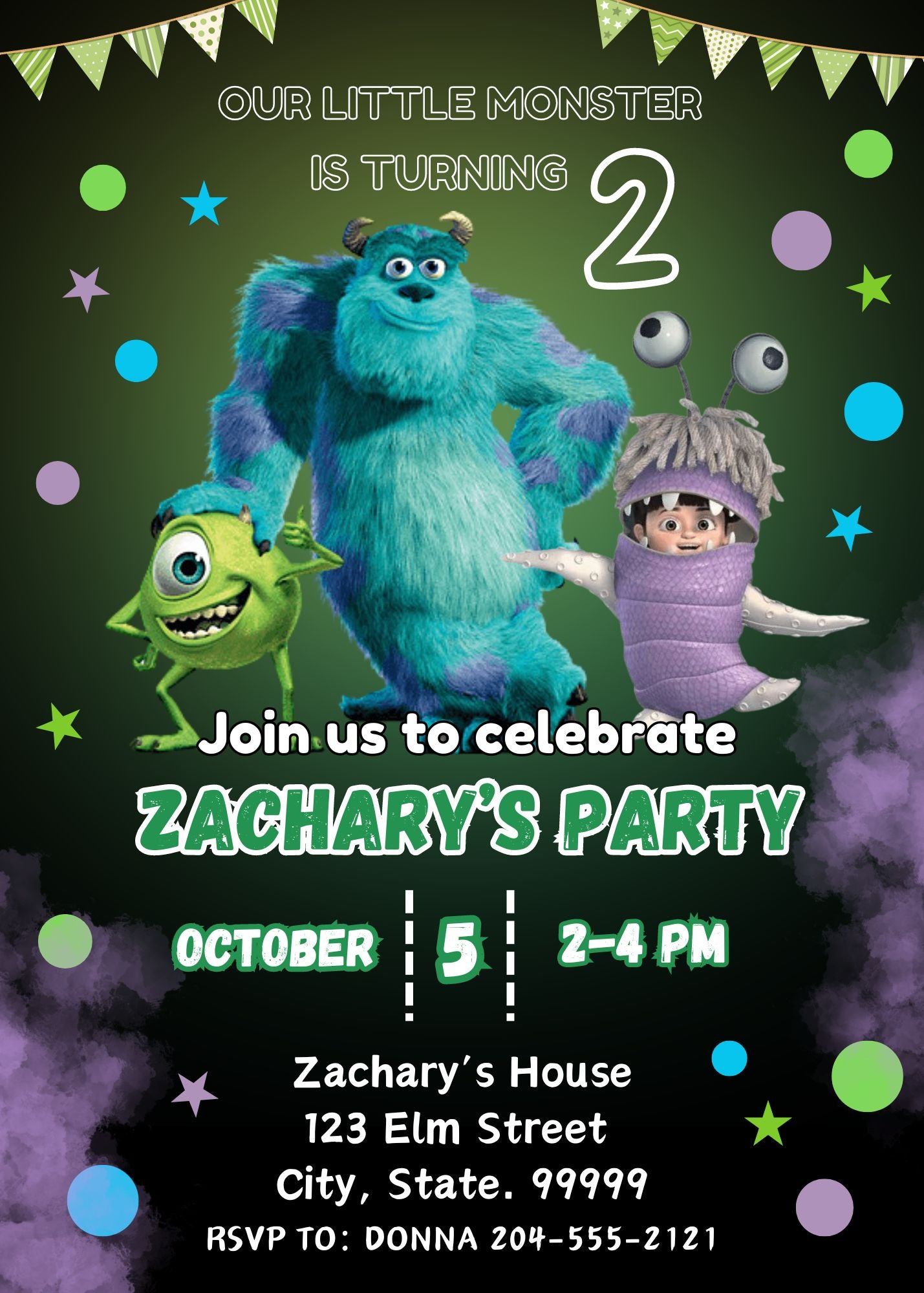 Monsters Ink Birthday Invitation - Printable – Girly Girl Tutus