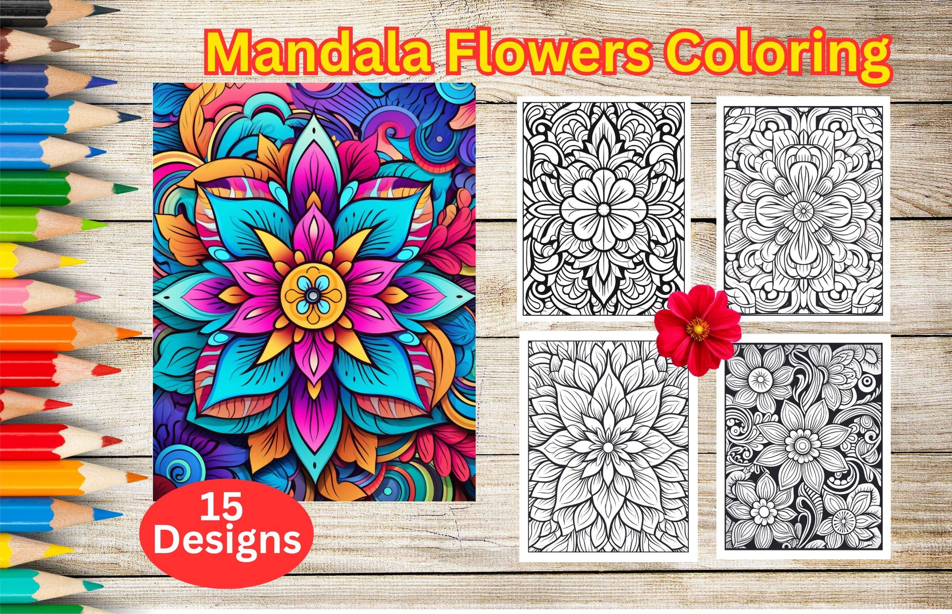 Mandala Flowers Coloring Pages