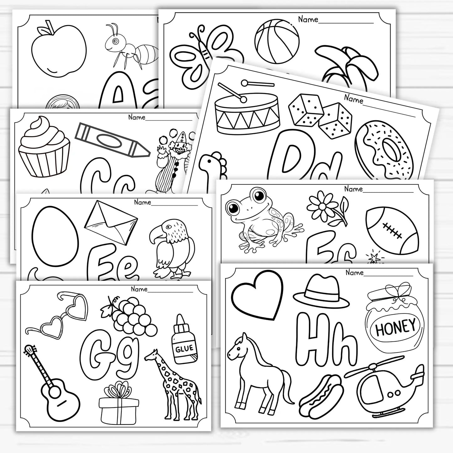 alphabet coloring pages pdf
