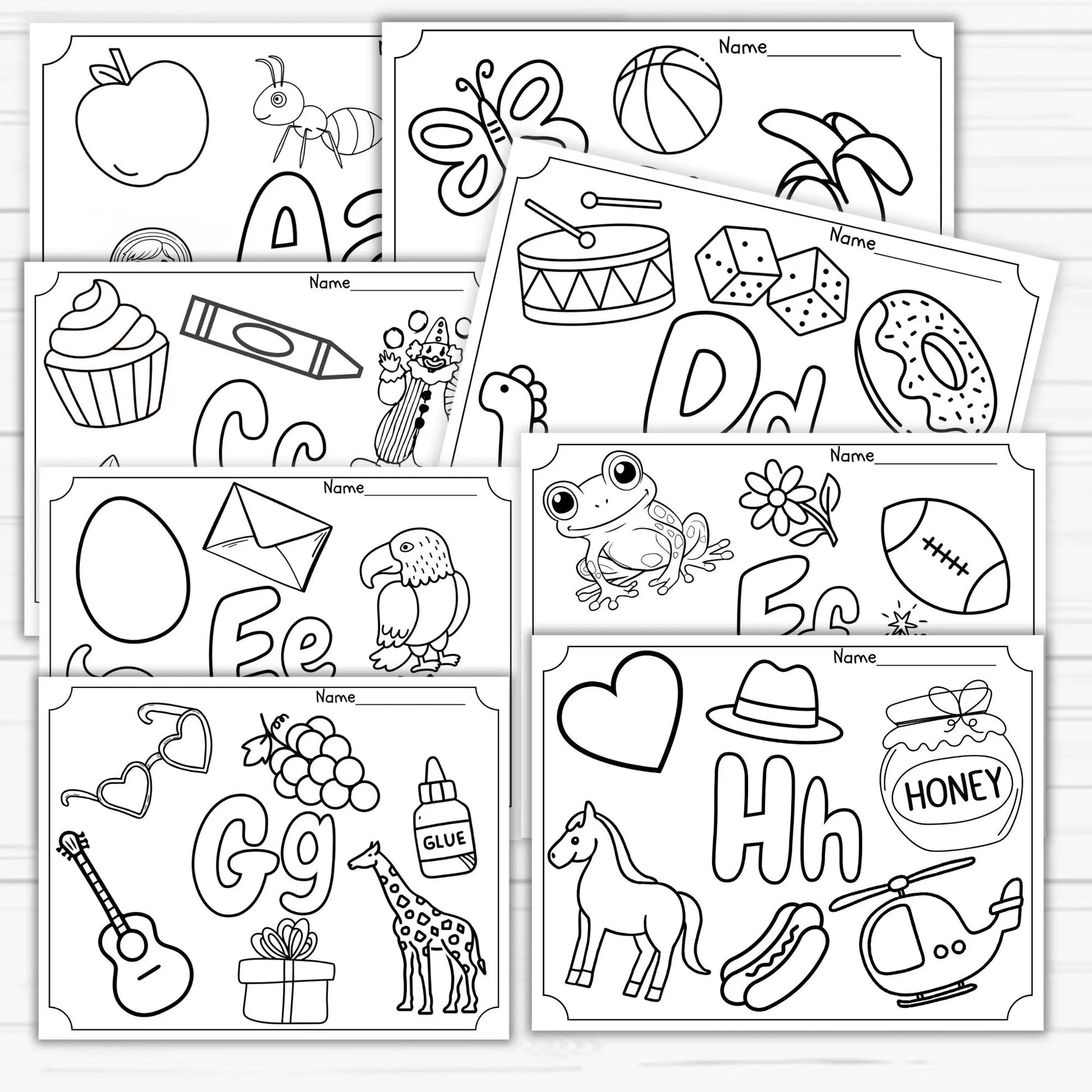 alphabet coloring pages pdf