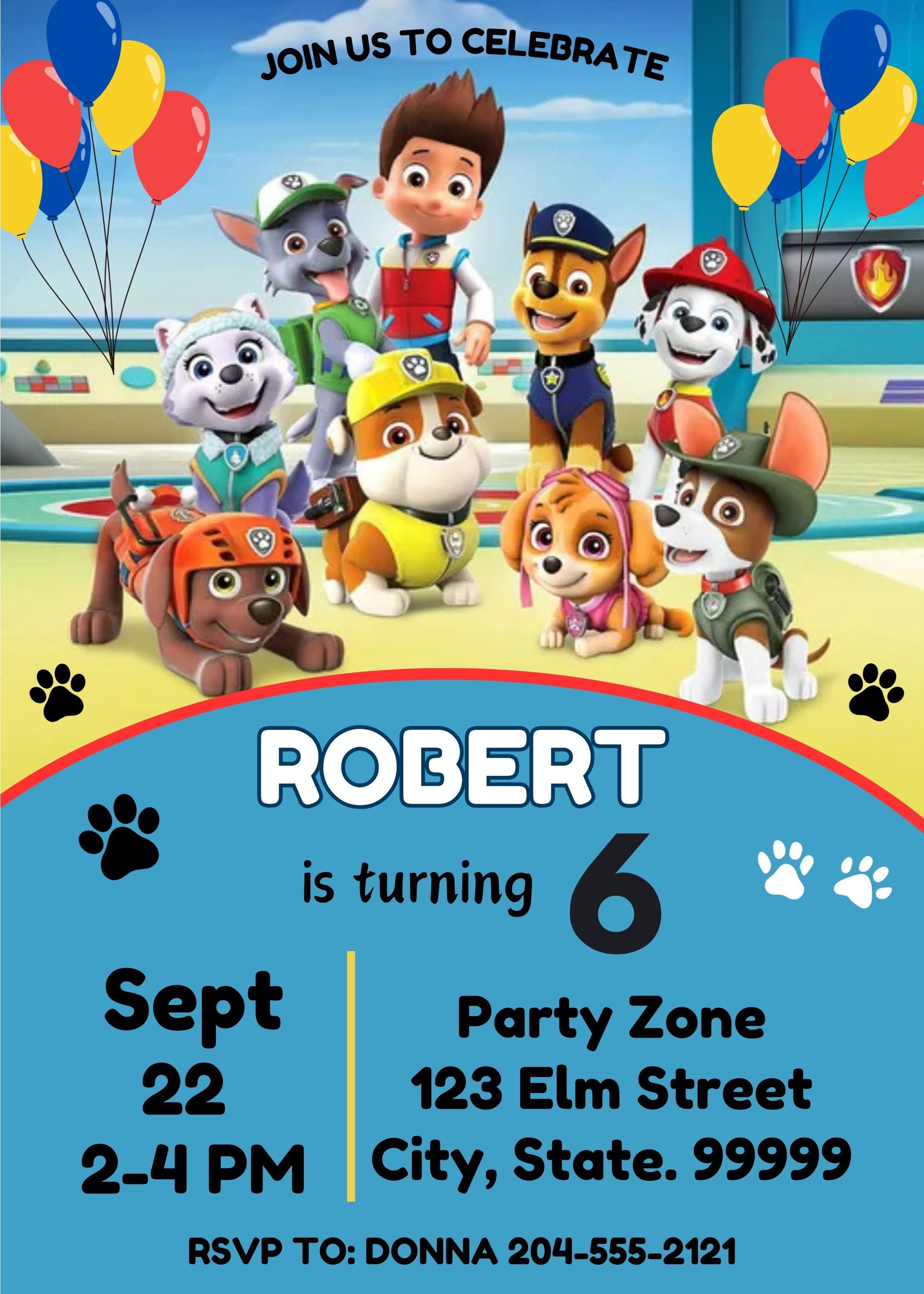 boy paw patrol birthday party 