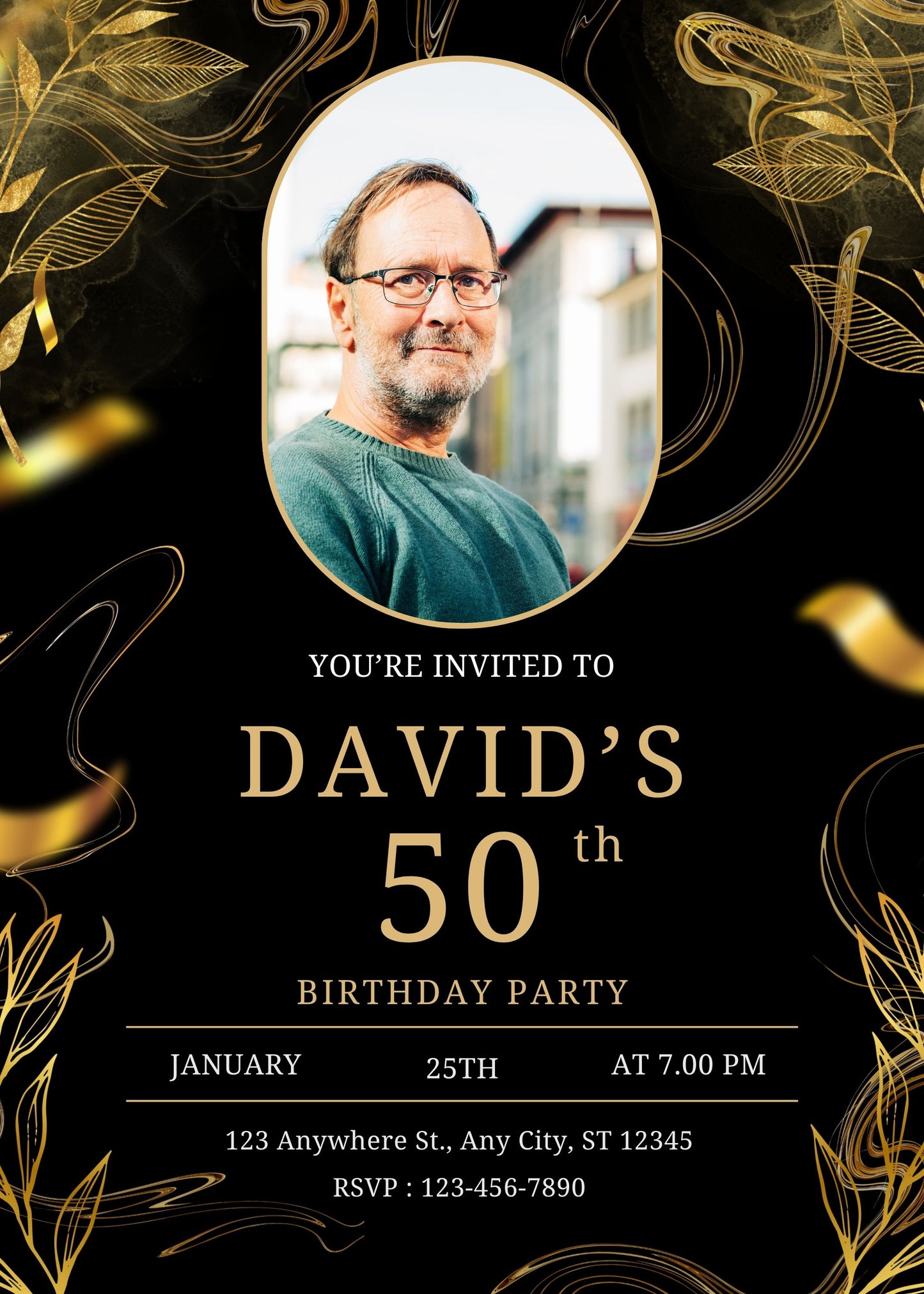 printable 50th birthday invitation 